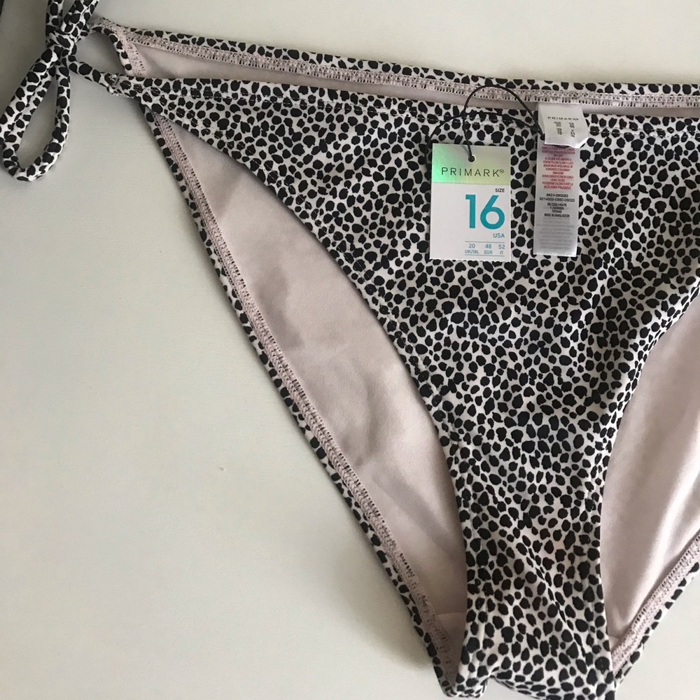 Dalmatian Print Low Rise Bikini Bottom